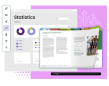 Issuu's Statistics feature analyzes customer publications to show impressions, reads, read-time, clicks, and more.