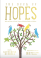 book cover titled "The Book of Hopes", by Katherine Rundell, showing multicolor parrots in a tree