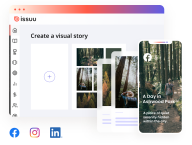 Creating a social story in Issuu to share on social channels, such as Facebook and Instagram.