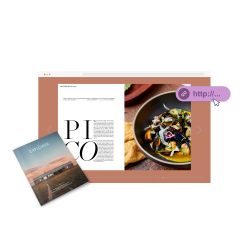 Image of the no-code embed feature within the Issuu platform